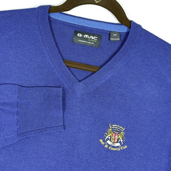 G-MAC by Kartel Other - G MAC by Kartel Sweater Mens Medium Wool V Neck Pullover‎ Ireland Dromoland Golf